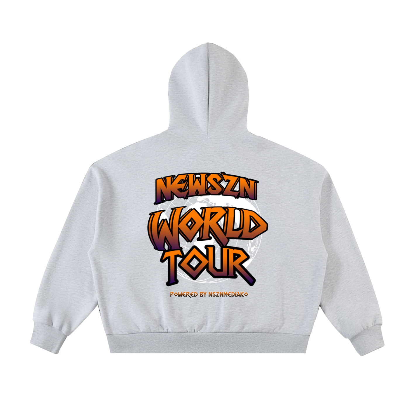Fleeced Full-Zip Boxy Hoodie