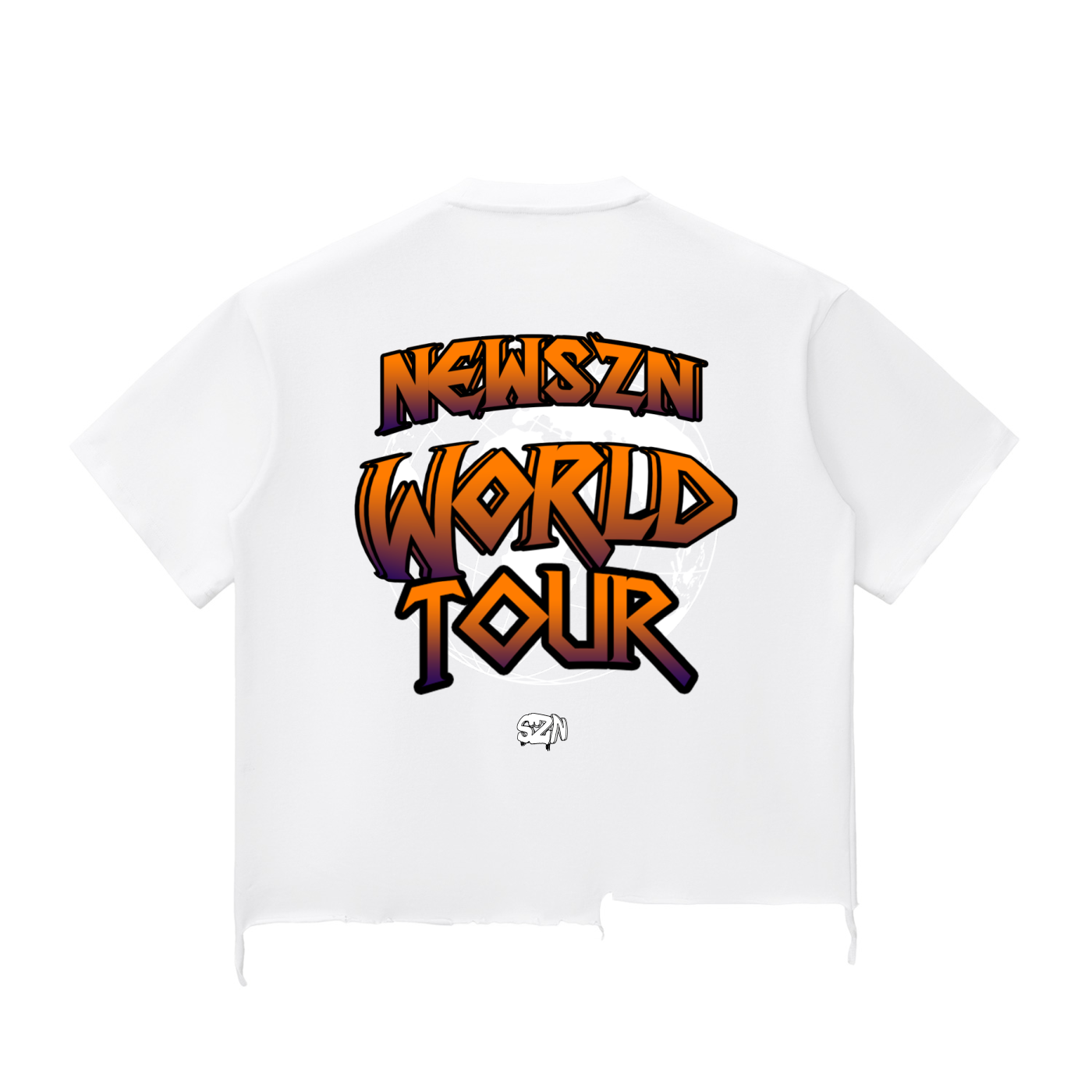 Snow Wash Raw-Hem Boxy T-shirt