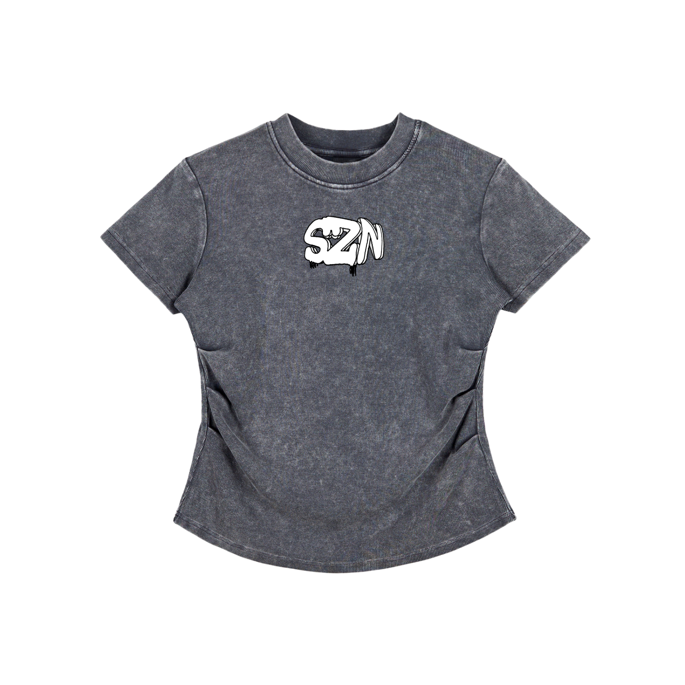 Vintage Washed Bodycon Cotton T-Shirt