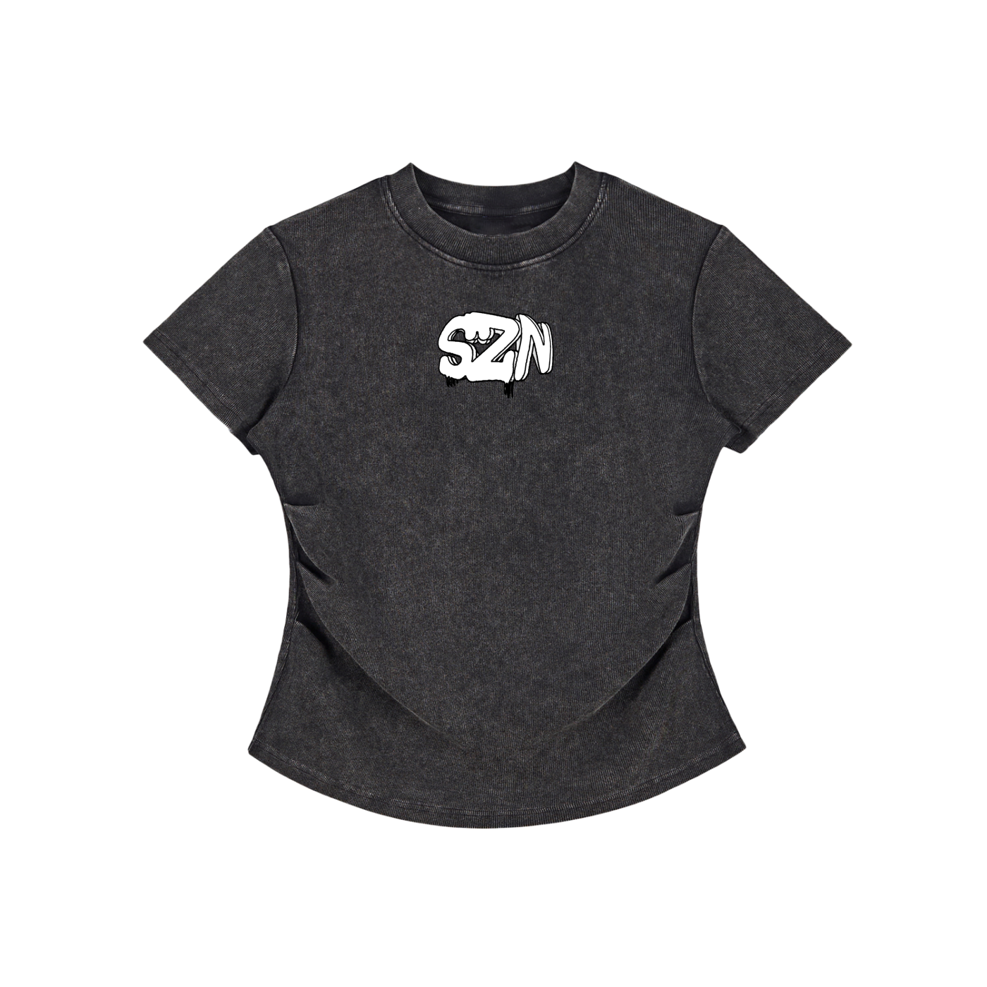 Vintage Washed Bodycon Cotton T-Shirt