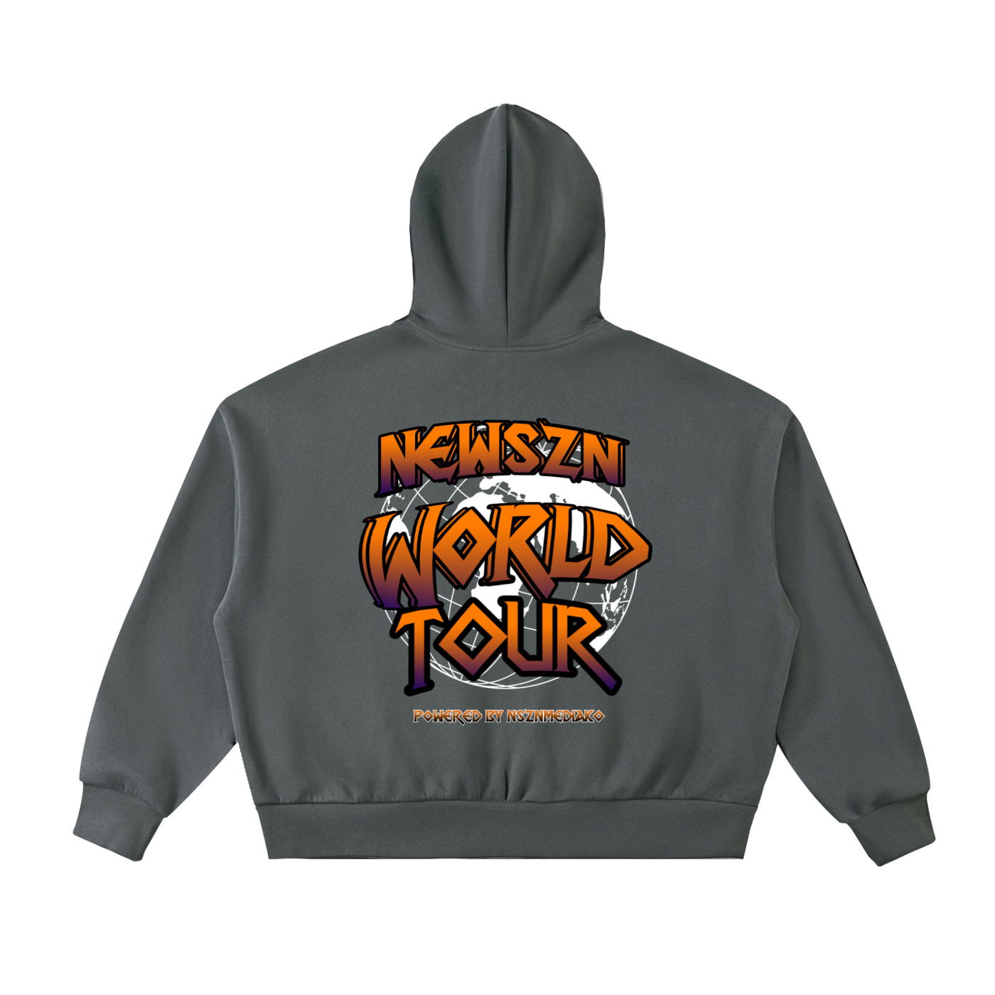 Fleeced Full-Zip Boxy Hoodie