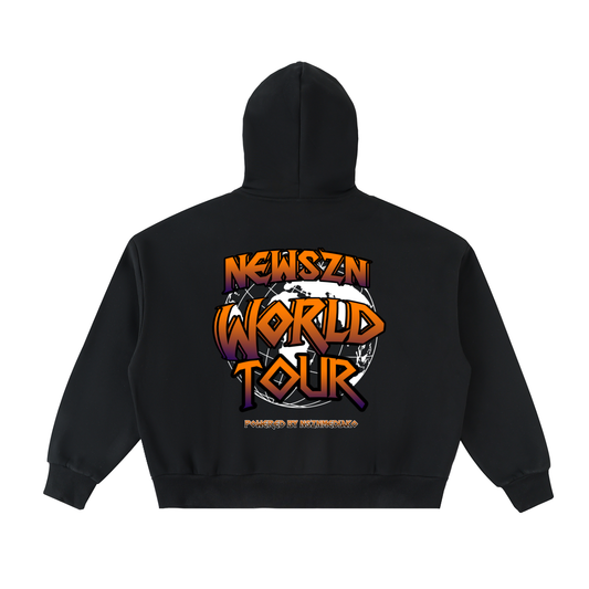 Fleeced Full-Zip Boxy Hoodie