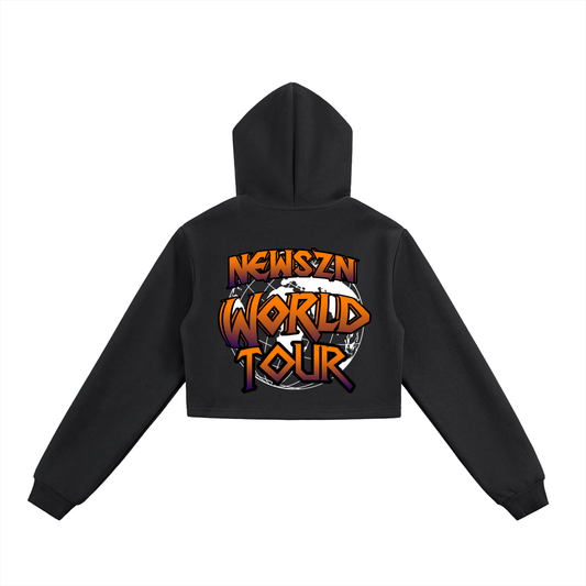 Essential Cropped Zip-Up Hoodie