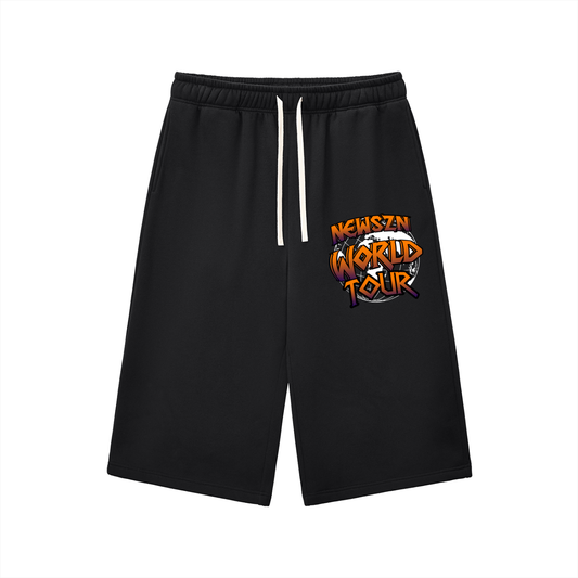 Relaxed Drawstring 3/4 Sweatpants